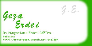 geza erdei business card